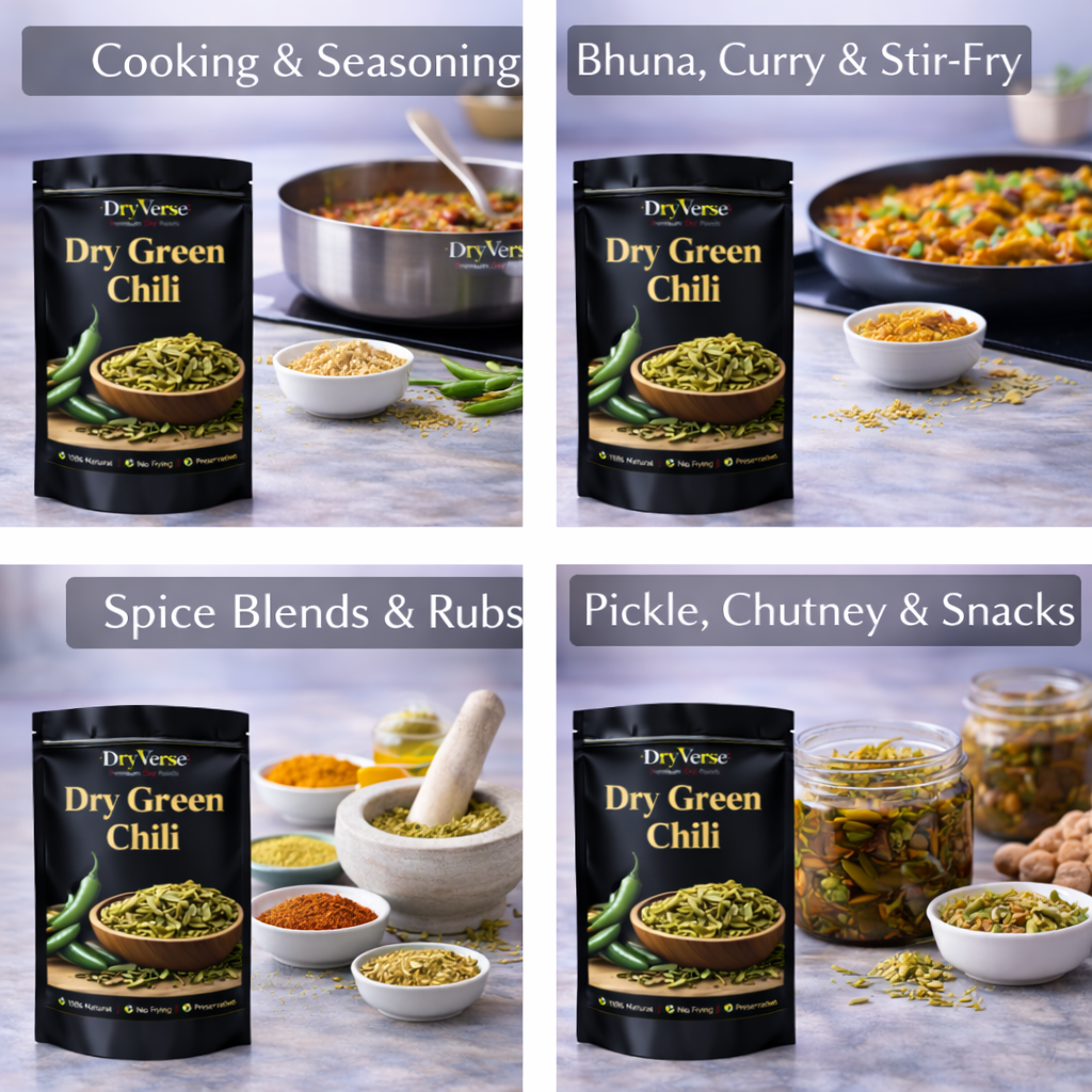Dry Green Chili - শুকনো কাঁচা মরিচ